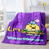 Wow! Wow! Wubbzy Personalized Text Blanket Cozy Customizable Blanket Ultra-Soft Throw For Picnics Seaside Livingroom Couch for All Occasions