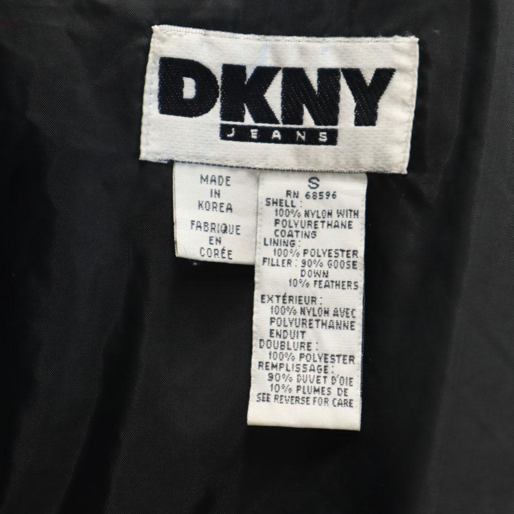DKNY JEANS 90-е годы Старый Пуховик S черный Женский Б/у