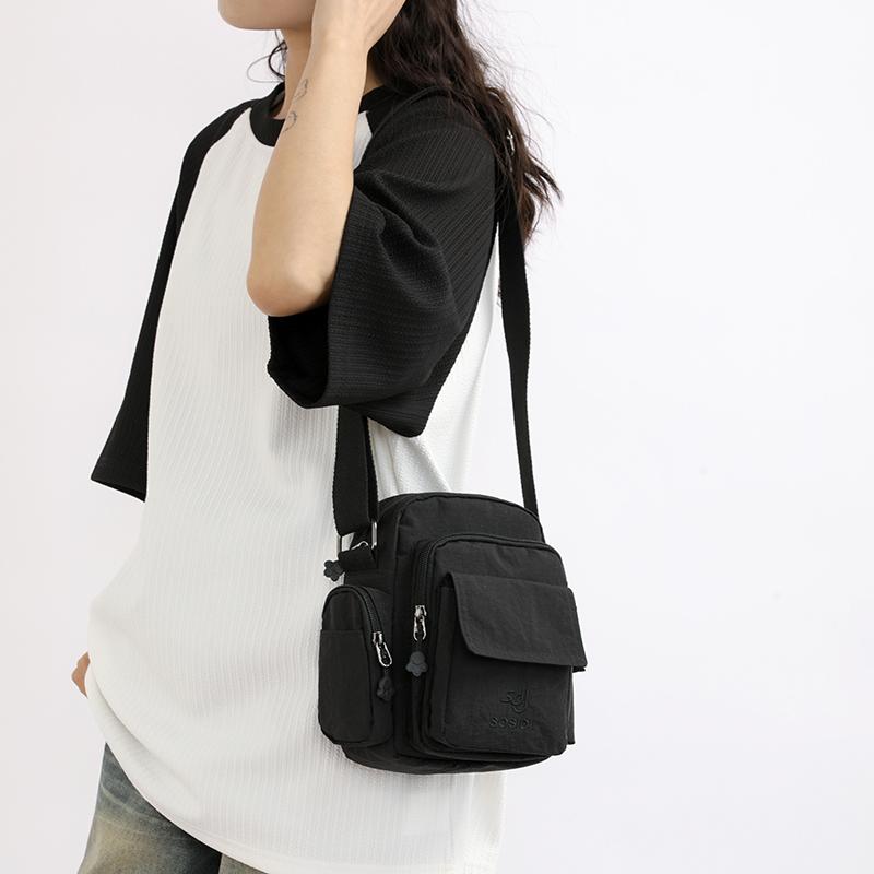 Водонепроницаемая нейлоновая маленькая квадратная сумка женская легкая сумка для мобильного телефона с несколькими карманами сумка через плечо для поездок на работу