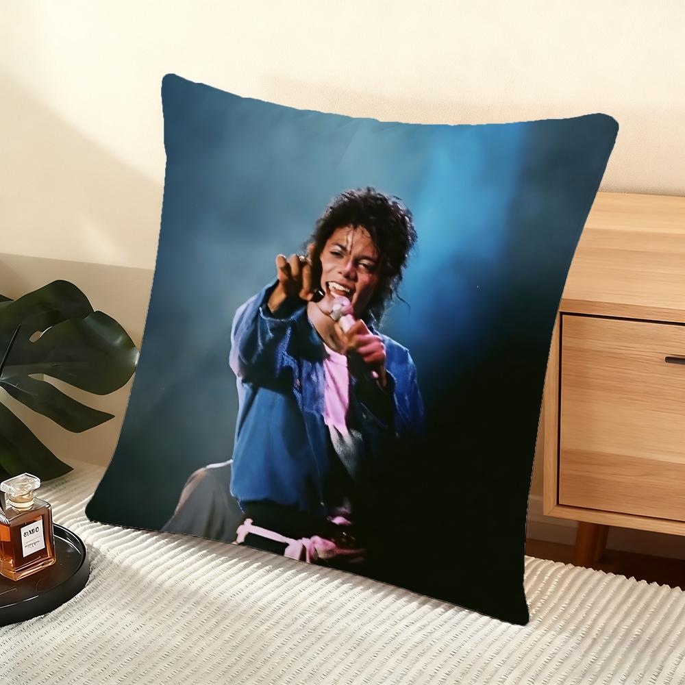 M-Michael J-Jackson Cushion Cover Soft Short Plush Pillow Cover Smooth Cozy Texture Aesthetic Cushion Case Home Decor