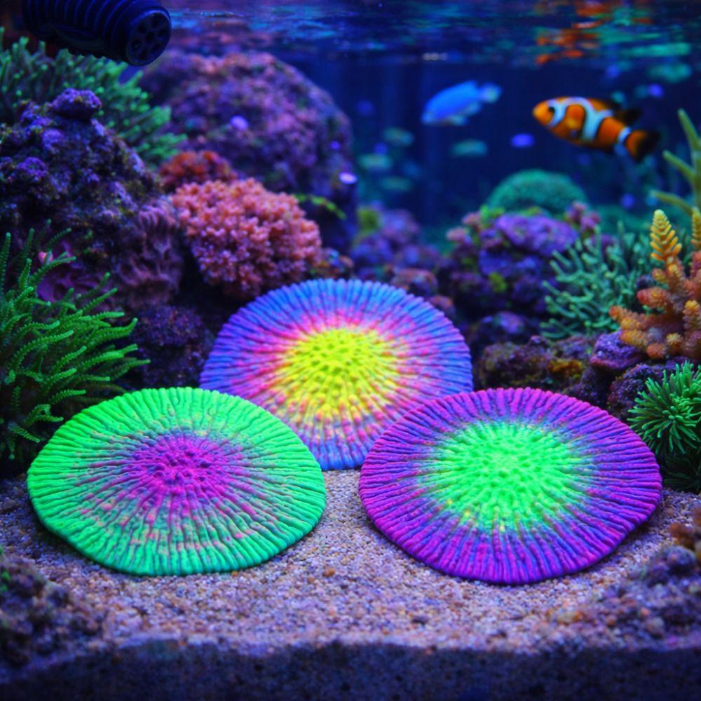 Realistic Silicone Coral Plant Fluorescence Colorful Luminous Coral Non-Toxic Artificial Plant Underwater World