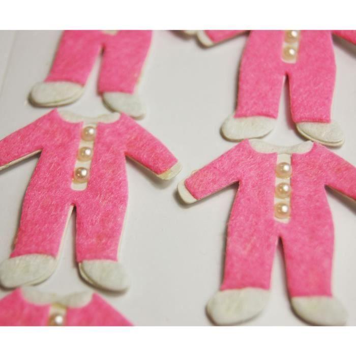 Autocollants 3D - Pyjamas Roses - Lot de 8 - Design Exclusif - Décoration Scrapbooking