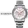[SCORPION] SCORPION Heka Хронограф Металлические часы SP3342M-WH