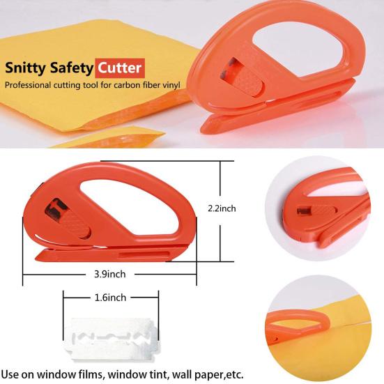 12 шт. резаков для виниловой пленки, стайлинг автомобиля, оранжевые виниловые пленки для автомобиля, безопасные принадлежности для мастерской