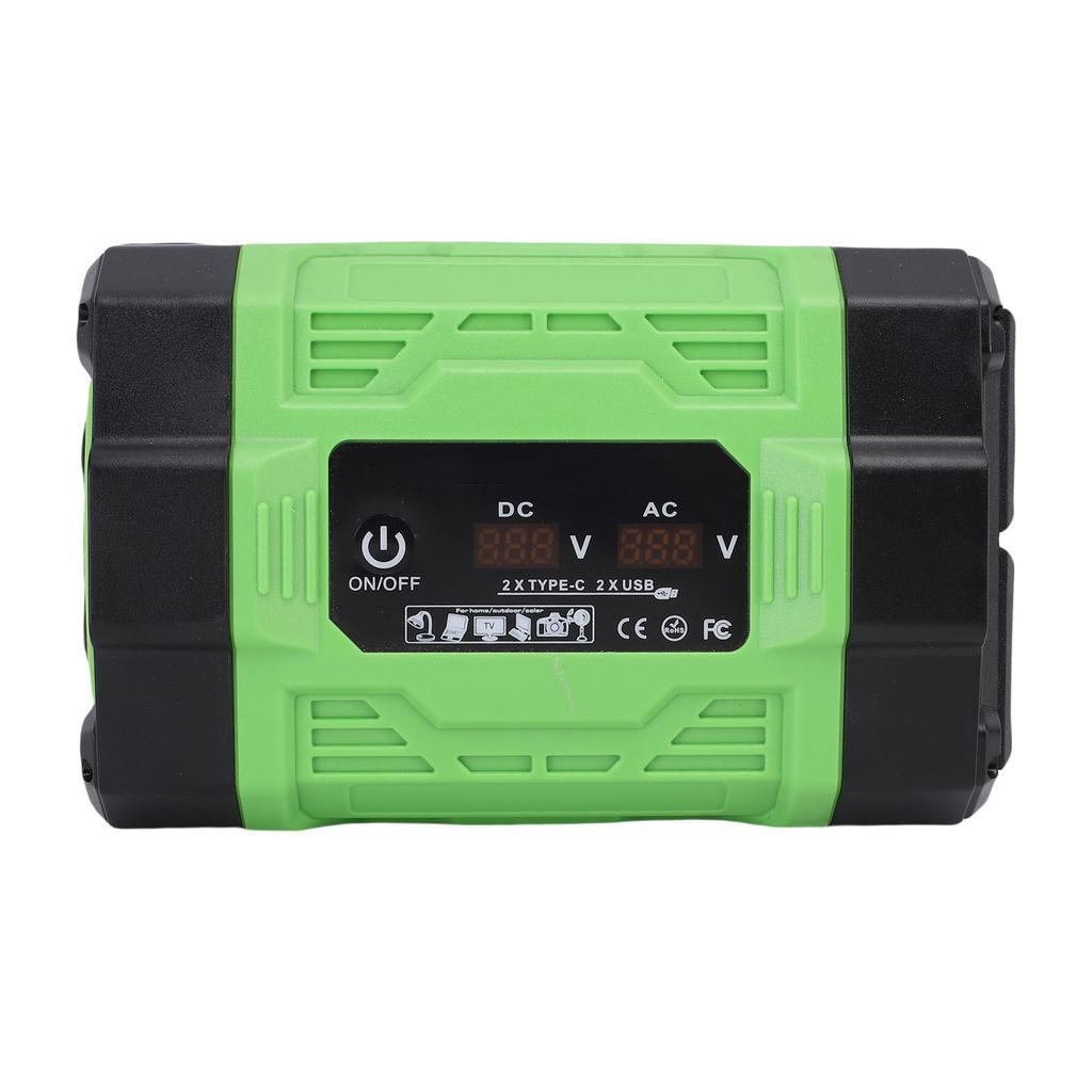 300W Car Inverter 12V DC To 110V AC Power Inverter with 2 USB 2 Type C Ports 2 Sockets for Computer Phone