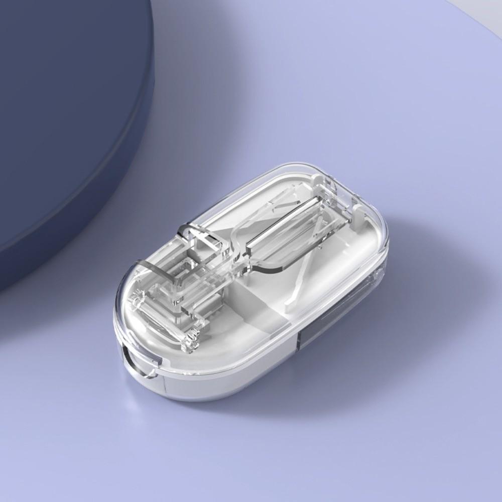 Multifunctional Pill Box with Pill Cutter 3 in 1 Medicine Tablet Storage Box for Home Travel