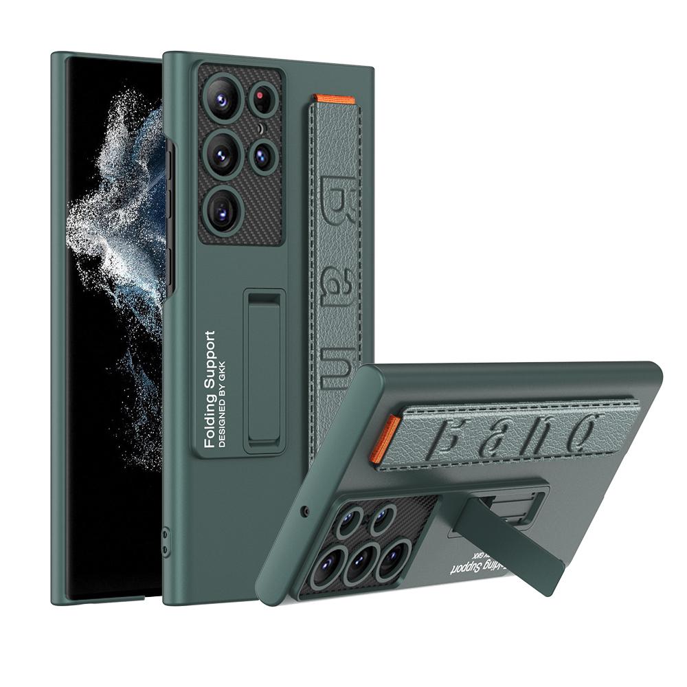 For Samsung Galaxy S24 S23 S22 Ultra Plus Case Ultra-thin Matte Bracket Wristband Holder All-inclusive Shockproof Case Accessory