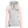 Women's Casual Hoodies Jacket Zipper Mixed Colors Ladies' Coats Tops Casual Sweatshirt Hoodies Large Size Women Clothes