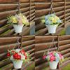 Металлическая подвесная корзина для растений Декоративный цветочный венок для дома, сада, вечеринки