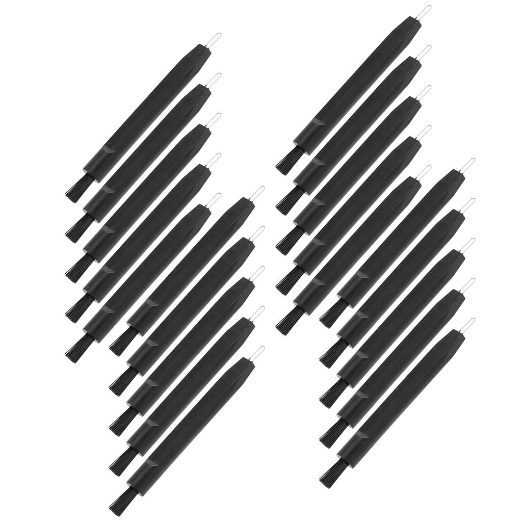 20 шт. Щеточка для чистки слуховых аппаратов с магнитной петлей для наушников, многофункциональный очиститель, черный цвет