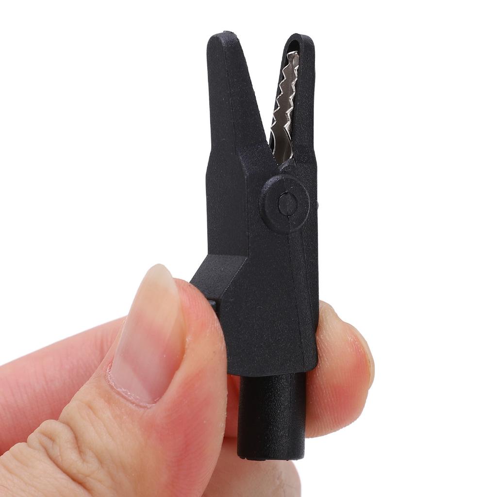 10Pcs J.60032 Banana Test Clip Enclosed Electrical Test Clips with 4mm for Electronic Instruments