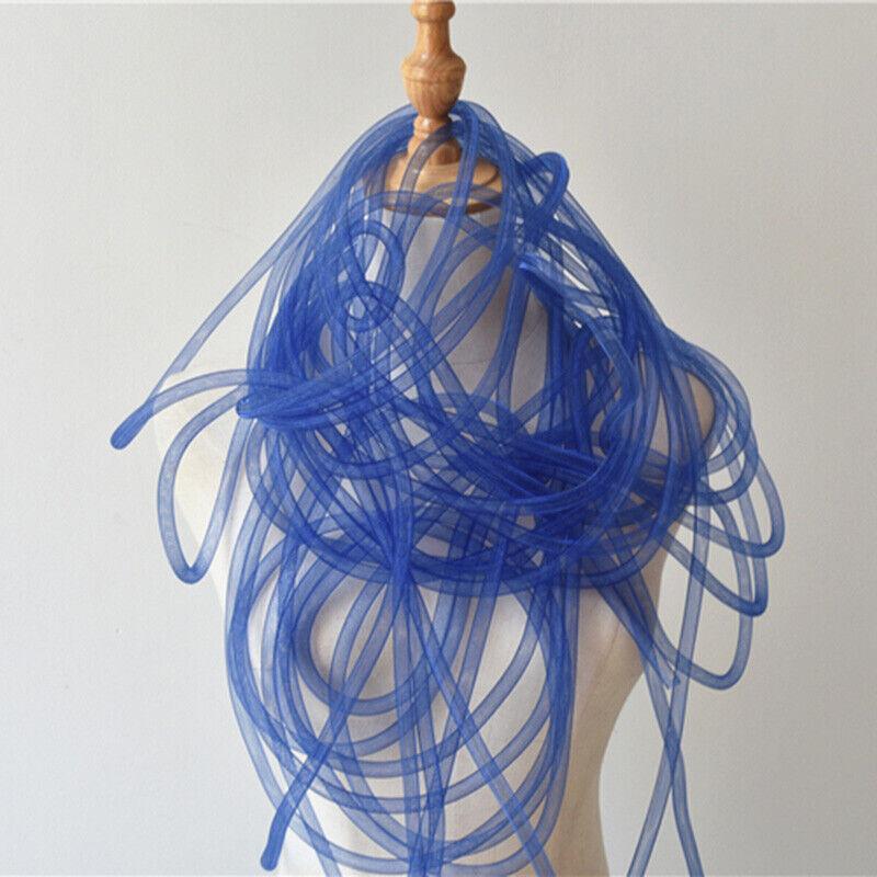 10 мм Трубчатая Конская Щетина Кринолиновая Трубка Кринолиновая Сетчатая Ткань Отделка для DIY Аксессуаров для Волос Эластичная Скрученная Гибкая Сетчатая Ткань