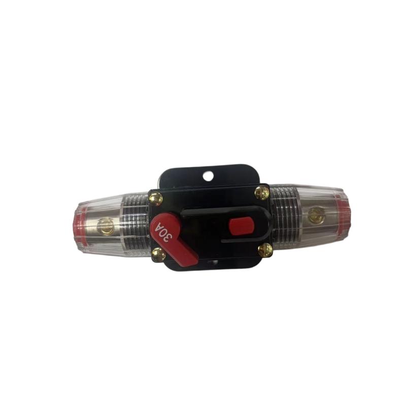 Automotive Marine Manual Reset Circuit Breaker 20-150A Waterproof Inline Fuse Holder for DC12V 24V Power Protection