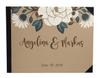 Darling Souvenir Beige Floral Wedding Guest Book Твердый переплет Книга для регистрации гостей Гостевая книга для регистрации гостей - 7 x 9