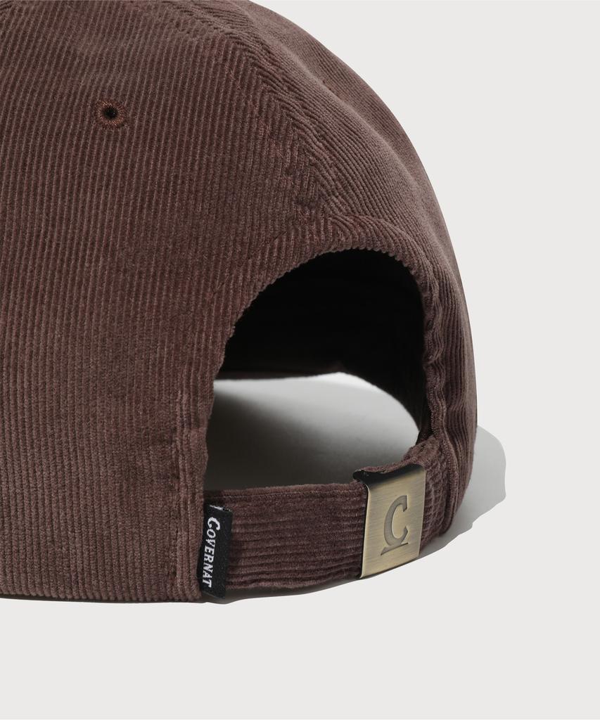 COVERNAT Authentic Logo Corduroy 5-Panel Cap Brown