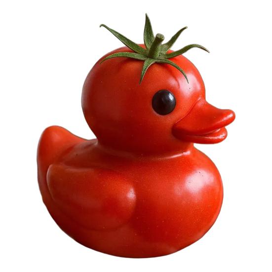 Vegetable Duck Figurine Tomato Carrot Mushroom Onion Potato Cabbage Pepper Duck Statue Resin Sculpture Home Office Decoration Ornament