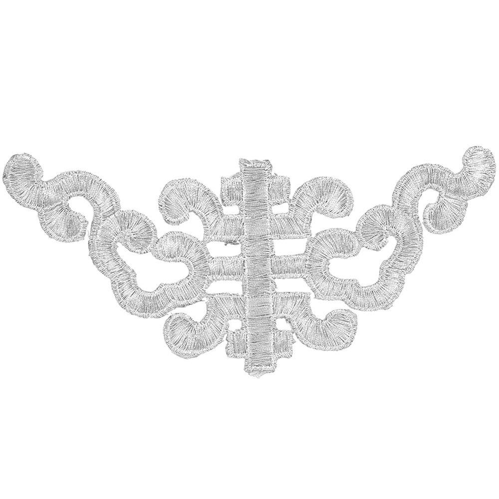 4pcs Iron On DIY Applique Patches Gold & Sliver Trimming Fabric Stickers DIY Craft Decoration