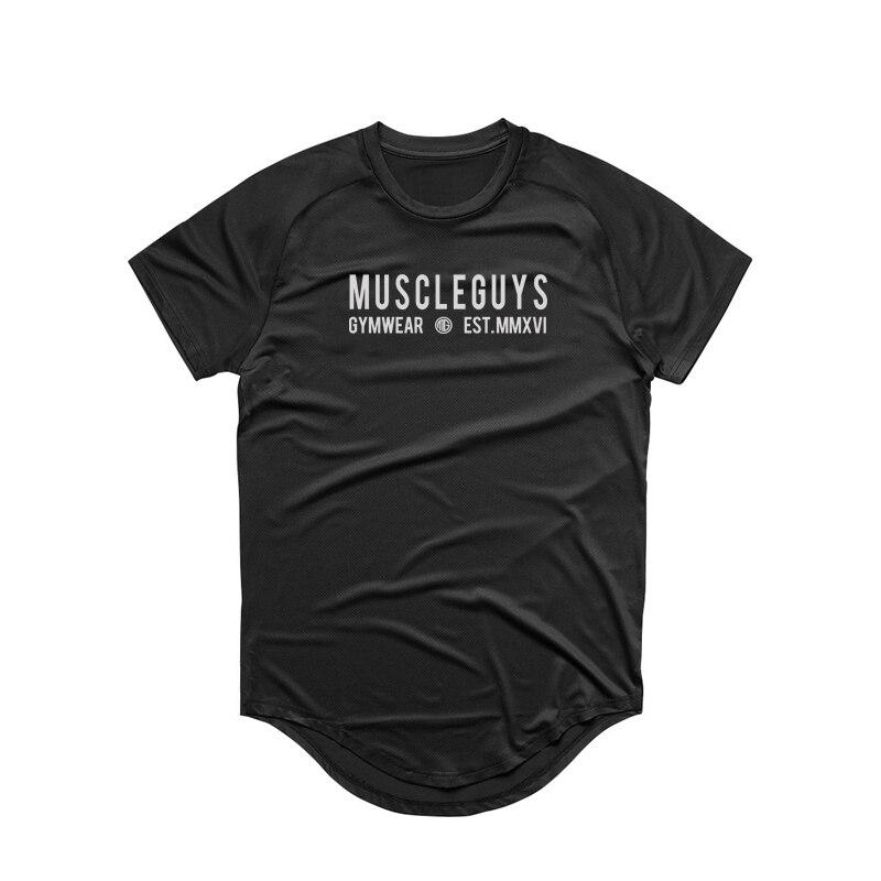 Muscleguys, летняя спортивная повседневная футболка для тренировок на открытом воздухе, для работы в команде, с короткими рукавами, дышащая одежда для фитнеса