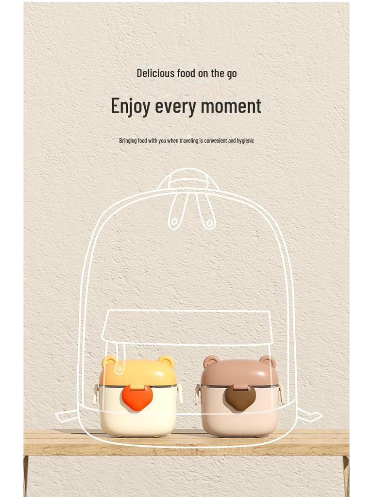 Портативная коробка для детского питания и сухого молока с отдельными слоями для использования на открытом воздухе