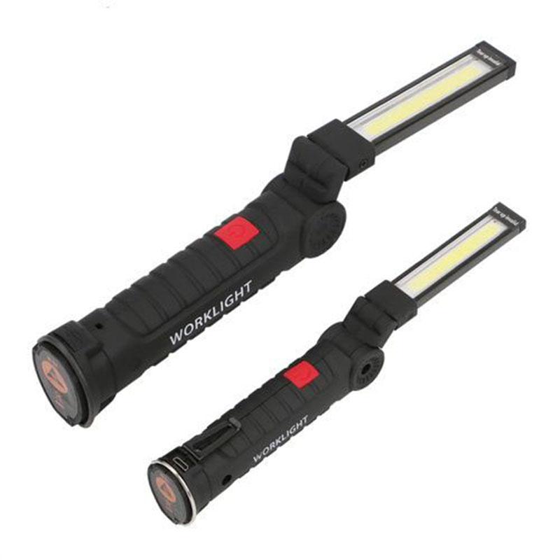 LED Torch Flexible Inspection Lamp Work Light for Outdoor Camping Handheld 5 Mode COB Flashlight Cordless Rechargeable Magnetic