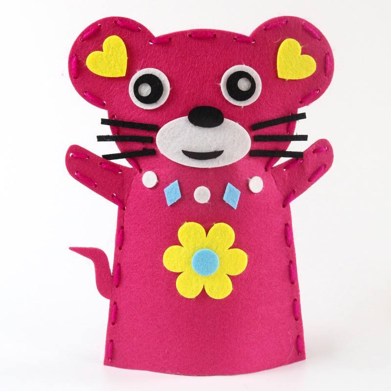 Детский набор для поделок своими руками, нетканый материал, мультяшные животные, ручные куклы, набор для рукоделия для детского сада, персонажи)