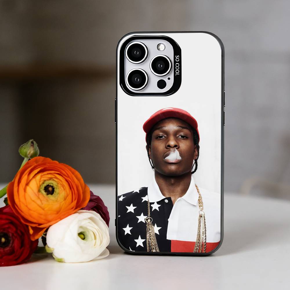 A-ASAP Rocky Рэпер Чехол для телефона для iPhone 17,16,15,14,13,12,11 Plus,Pro Max,XS,Красочный Серебристый Черный Чехол