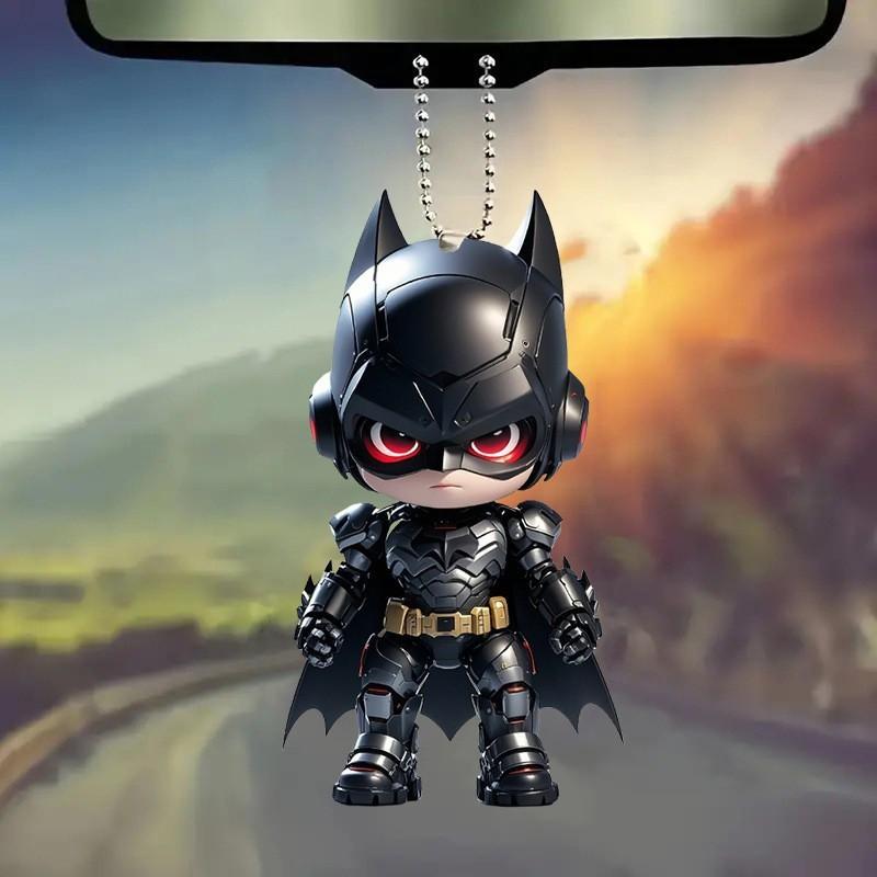 Милый мультяшный узор Бэтмена Акриловый кулон для декора интерьера автомобиля