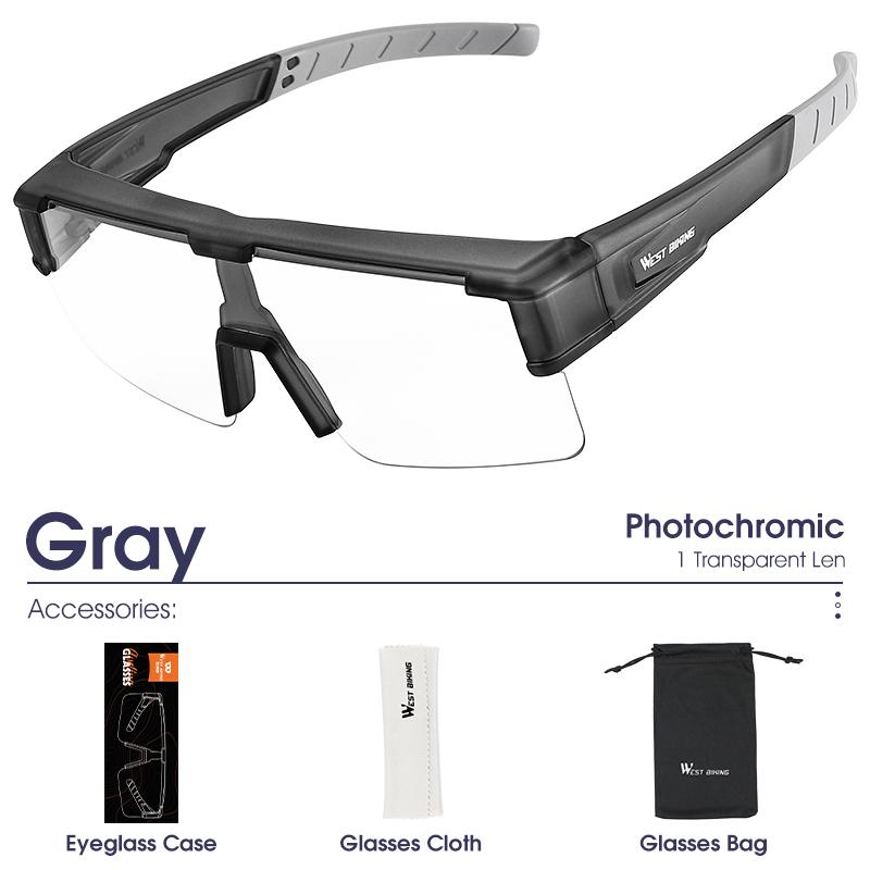 WEST BIKING Large Frame Cycling Glasses Photochromic Polarized Sports Sunglasses Men Women MTB Road Bike Bicycle Eyewear Goggles