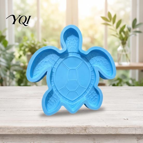 Easy DIY Paving Molds Reusable Sea Turtle Stepping Stone Mold for Garden Art, Oceans Theme Concrete Casting Tools Paver Mold, Giant Silicone