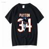 Футболка Walter Payton Черный Хлопок Все Размеры от S до 5XL JJ4576 Винтажная Стильная Слегка Укороченная Для Повседневной Носки Streetwear