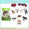 Реалистичные фигурки фермерских животных: курица, свинья, овца из ПВХ с трактором для демонстрации фермерской сцены и идей для подарков