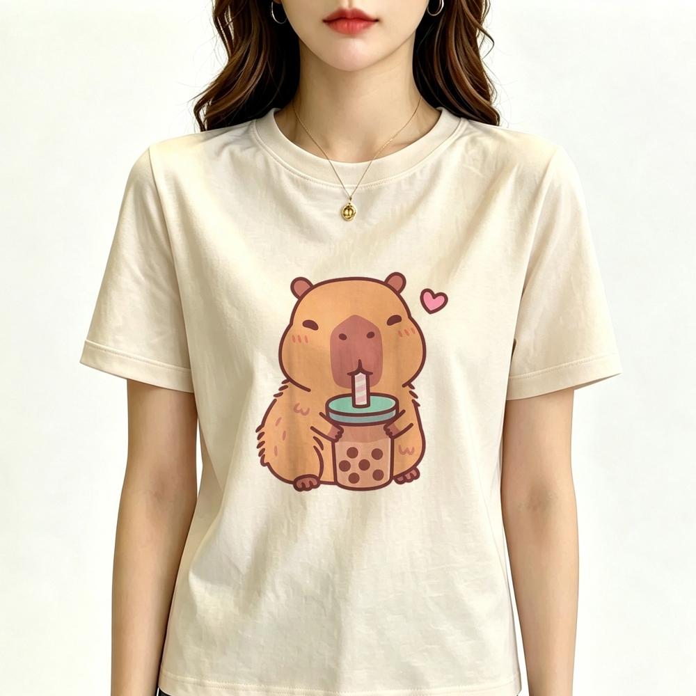 Capybara tshirt feUnisex harajuku anime Unisexga gothic funny shirt Psychedelic alternative korean fashion japan summer