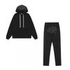 Unisex Y2K Streetwear Hooded Sweatshirt Set Oversized Cotton Fleece Lounge Outfit Teens Casual Wear