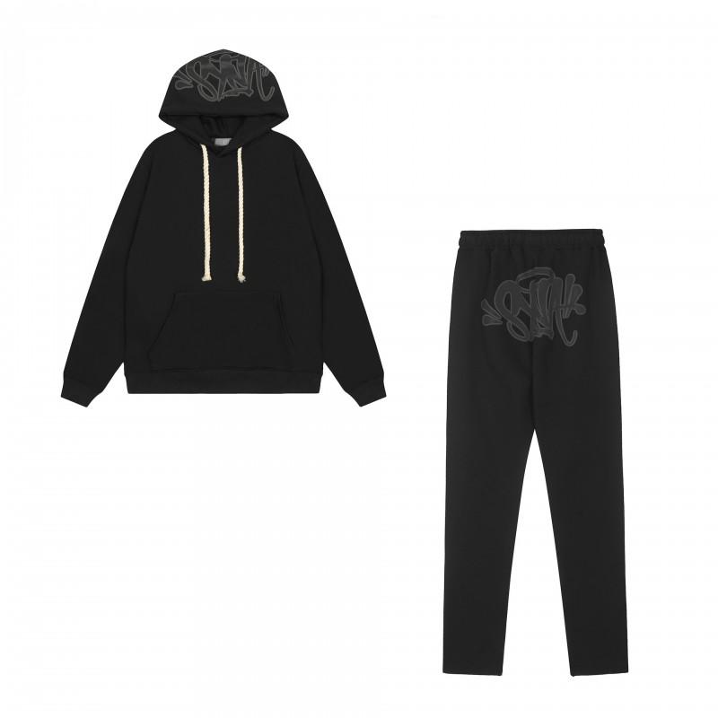 Unisex Y2K Streetwear Hooded Sweatshirt Set Oversized Cotton Fleece Lounge Outfit Teens Casual Wear