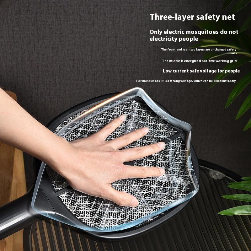 Электрическая мухобойка 2 в 1, убийца комаров, заряжаемая от USB, с регулируемым углом наклона, электрическая мухобойка для насекомых BugFly Bat