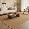 Low Saturated Bedroom Floor Mat Solid Color Area Rug, Rustic Living Room Minimalist Soft Rug with Anti-Slip Backing, Indoor Carpet for Tea Washable