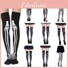 Hengzhou Halloween Skeleton Ghost Thigh-high Stockings Ultra-thin Breathable Sweat-absorbent