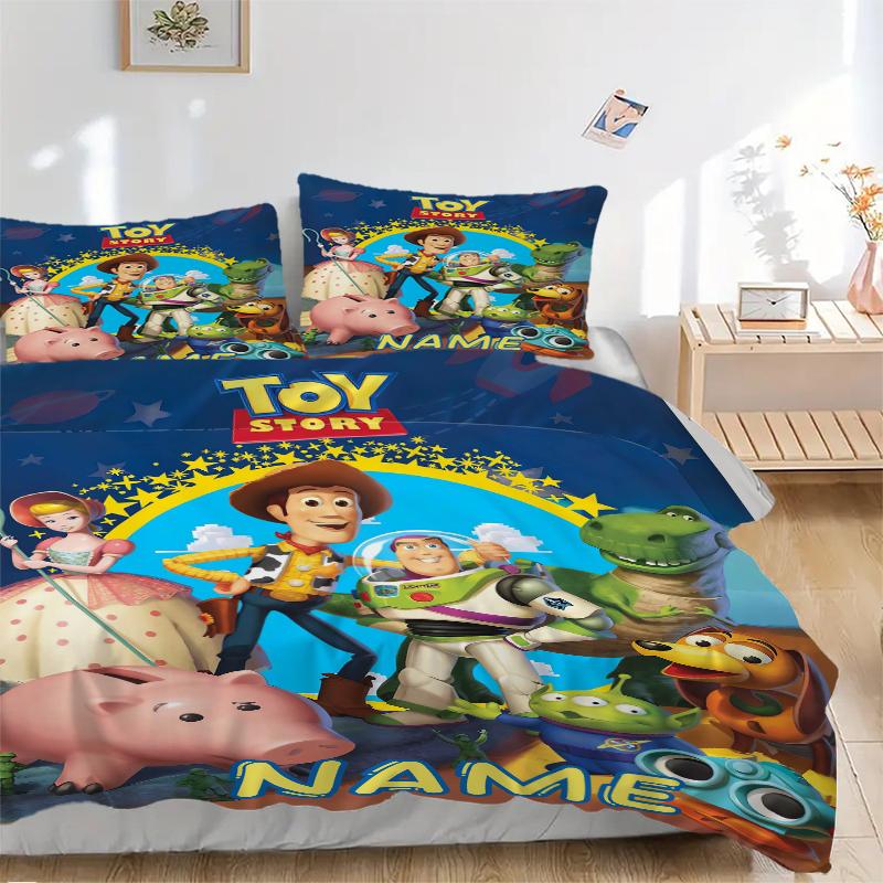 Постельное белье Toy Story на заказ, комплект из 3 предметов, HD-печать, пододеяльник, наволочки для подростков, взрослых, декор спальни