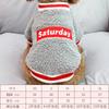 New dog crew neck English sweater thickened classic gray Korean dirt-resistant velvet bipod small dog