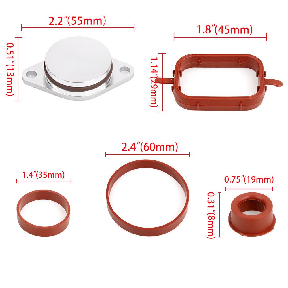 Комплект для удаления вихревых заслонок с 33-мм уплотнительными кольцами для дизельного двигателя BMW 35-й серии