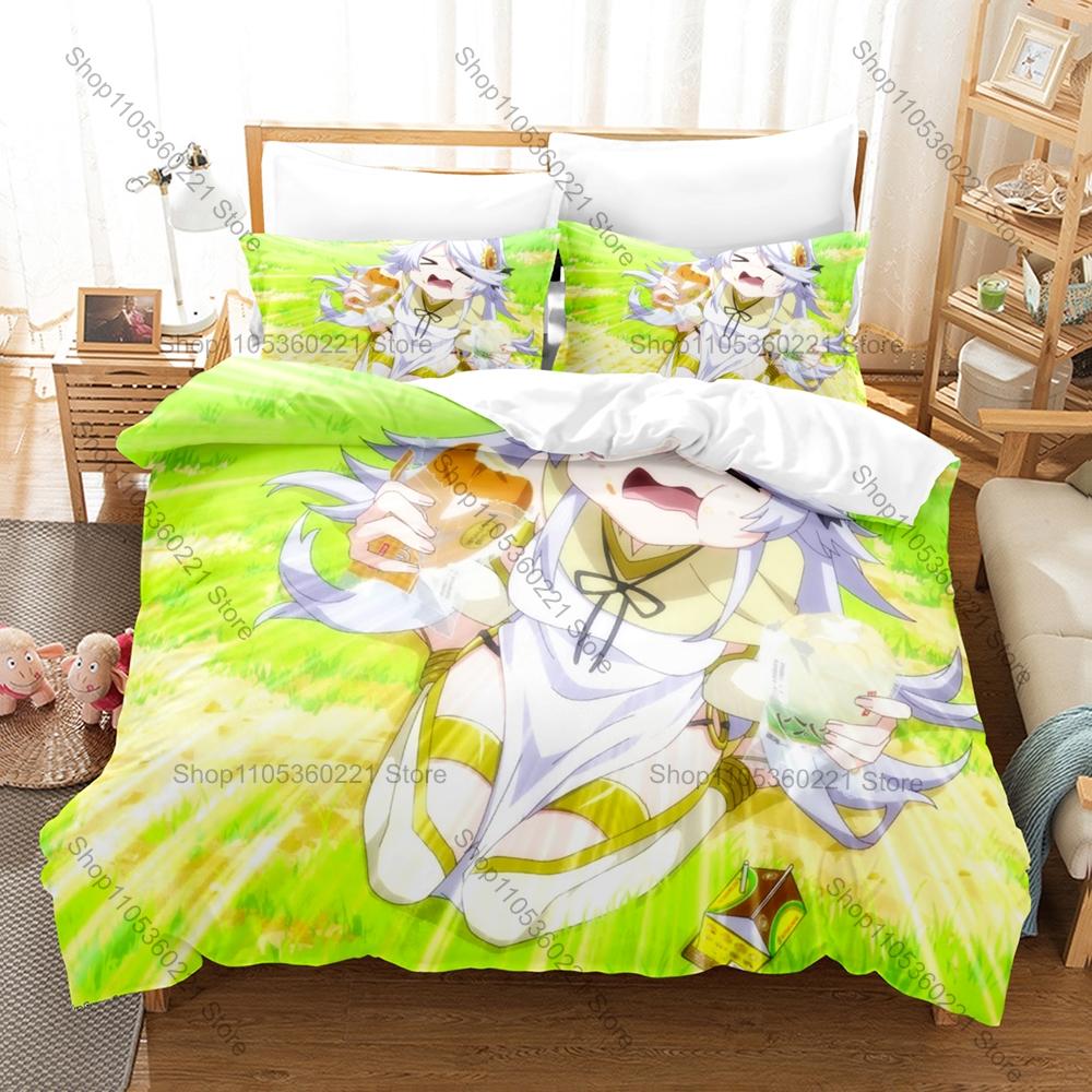 Gourmet Isekai Manga Tondemo Skill de Isekai Hourou Meshi Art Print Bedding Set 3in1 1 Duvet Cover 2 Pillowcases Soft Household