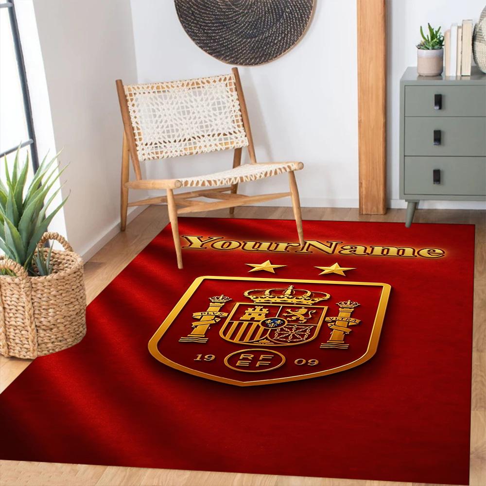 Atletico Madrid Customizable Name Carpet Suitable for Foyer Balcony Bedrooms Game Room Anti-slip Rug Office home decor Spiritual Gift