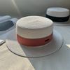 New hat women's spring and summer flat top top hat adjustable French British sunshade sunscreen travel versatile seaside