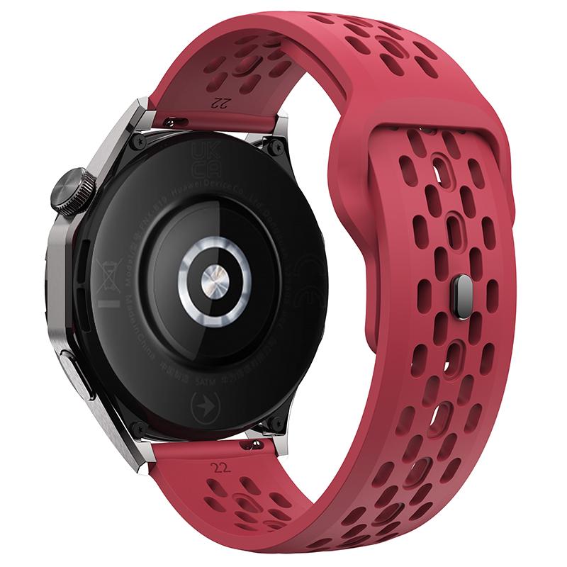 20 мм 22 мм Силиконовый ремешок с отверстиями для Samsung Galaxy Watch 7 FE 6 5 4 для Huawei GT5 4 3 GT2 Pro браслет для Garmin Vivoactive4