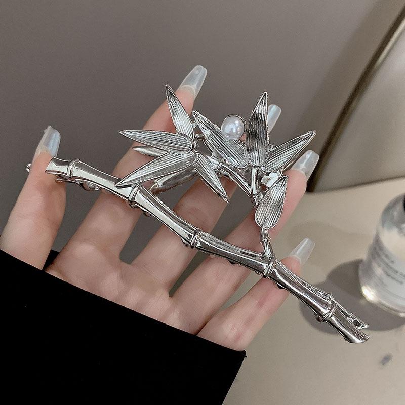 Металлическая заколка для волос в виде акулы высокого класса - Элегантная заколка-бант