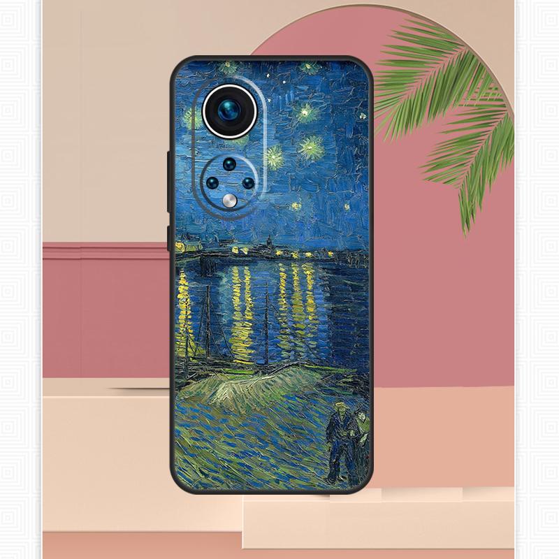Кейс для масляной живописи в стиле Ван Гога для Honor Magic 7 Lite 5 6 8 Pro Honor 200 400 X9c X9b X9a X8b X8a X8c 50 70 90 Чехол