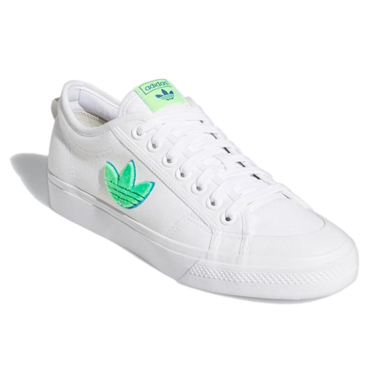 adidas Nizza Trefoil 'White Signal Green' FX8354