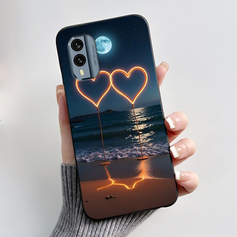 Shockproof Bumper Soft Cover For Nokia X30 5G Cute New Design Pattern Shell For Nokia XR21 With Jelly Color Viral Black Case