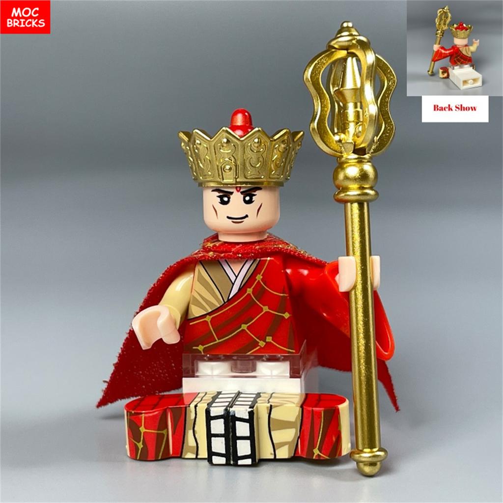 MOC Кубики Буддийская Серия Сцена из Фильма Храм Путешествие на Запад Культура Фигурка Аксессуар Строительные Блоки Детская Игрушка