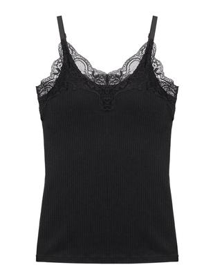 Топ-бра Bramone с чашками, майка-ками, домашняя одежда 90383am AC70 черный [Два люка] без косточек